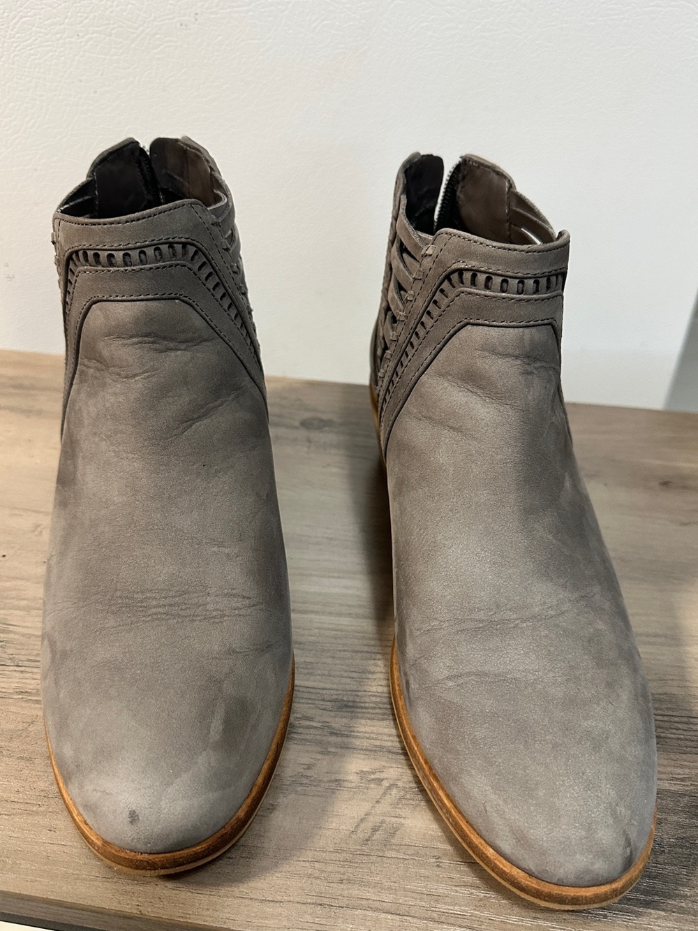 Vince Camuto Grey Suede Ankle Booties